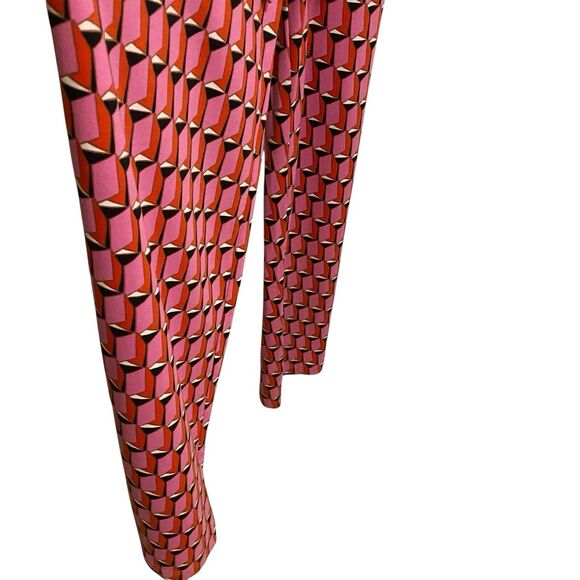 Diane Von Furstenberg DVF Target Sleeveless Pink Modern Geo Jumpsuit Sz S NWT - Picture 3 of 12